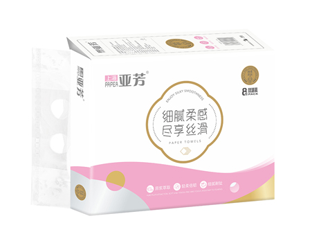 上海亚芳-柔韧原浆抽取式纸巾 8包