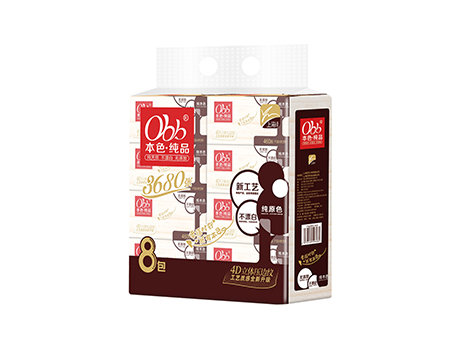 OBB抽纸（本色纯品系列）8包